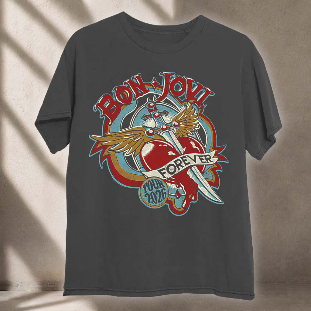 Bon Jovi Forever Tour 2026 T-Shirt Bon Jovi Concert Merch Gifts For Music Lovers