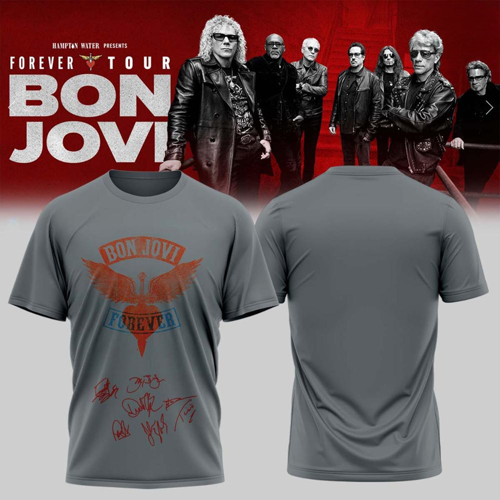 Bon Jovi Forever Tour 2026 T-Shirt Signature Bon Jovi Merch Best Gift For Rock Fans