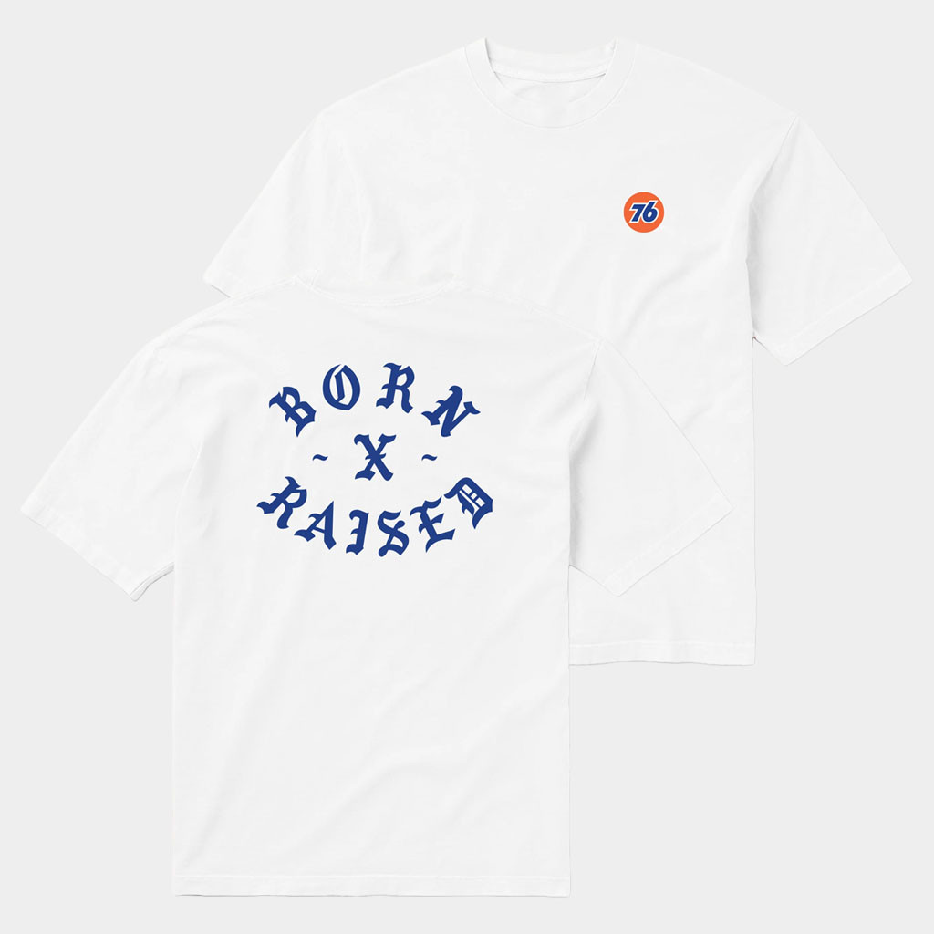 Born X Raised Merch 2026 Born X Raised 76 Rocker T-Shirt White Gift Ideas For Him