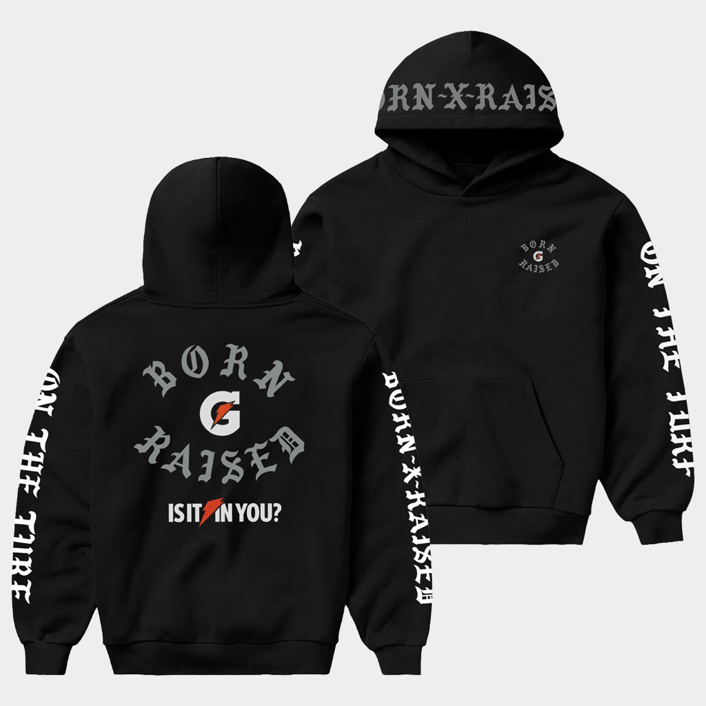 Born X Raised Merch 2026 Gatorade Rocker Hoodie Black Gifts For My Husband