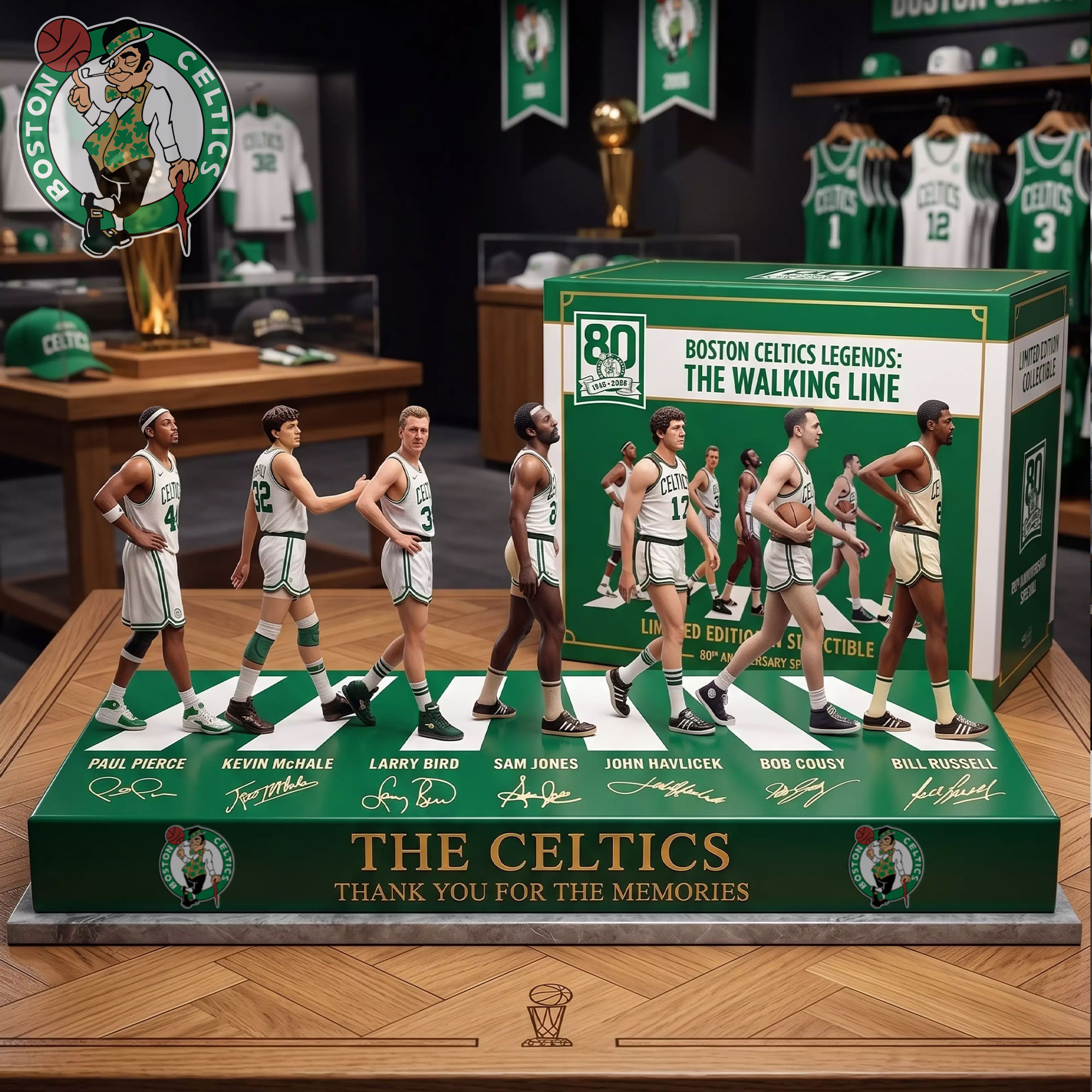 Boston Celtics Legends The Walking Line Acrylic Plaque Celtics Merch Thank You For The Memories