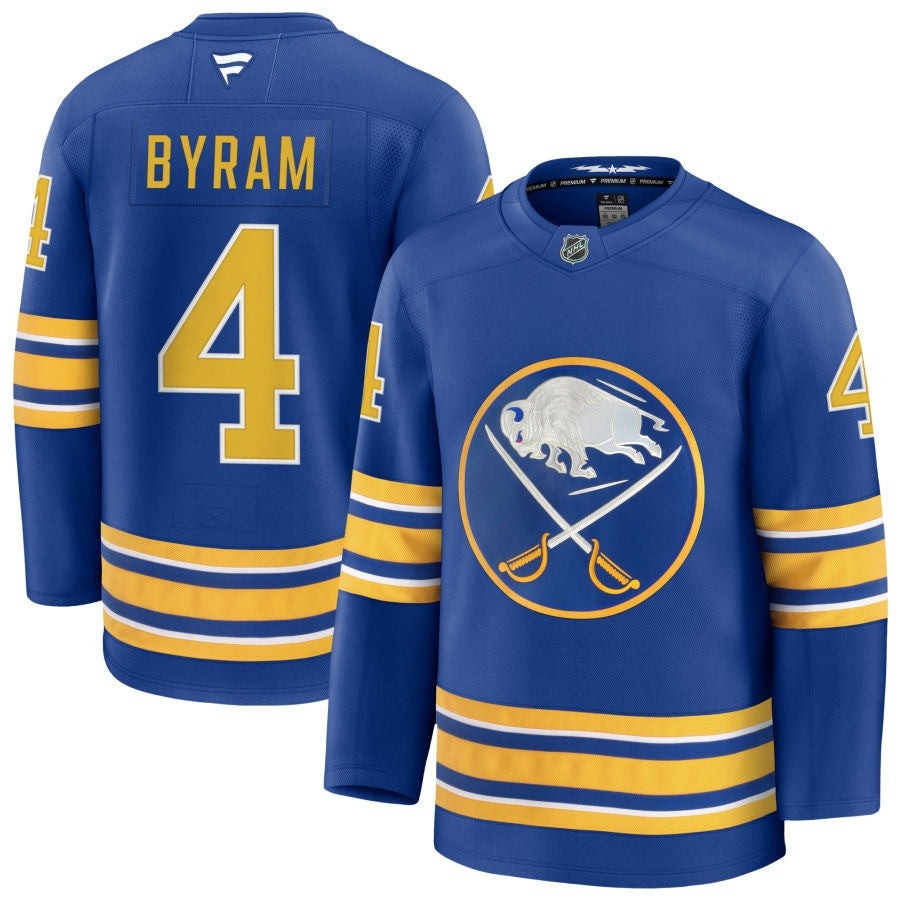 Bowen Bryam Buffalo Sabres 2025 Home Jersey - Royal 1 Bowen Bryam Buffalo Sabres 2025 Home Jersey - Royal