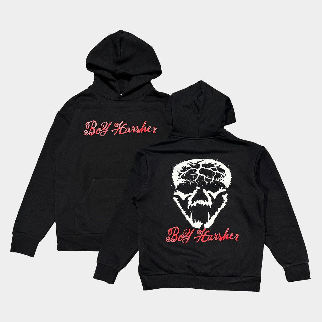 Boy Harsher Merch 2026 Skull Hoodie Black Music Lover Gifts For Him
