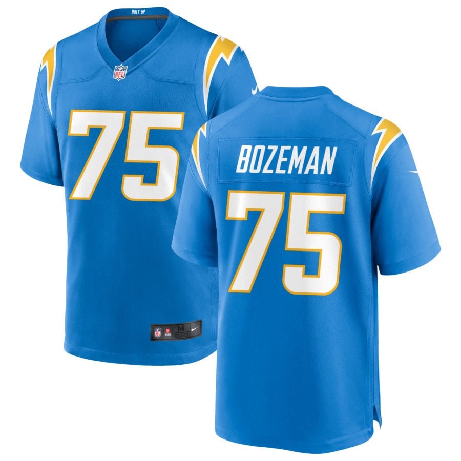 Bradley Bozeman Los Angeles Chargers 2025 Game Jersey - Powder Blue