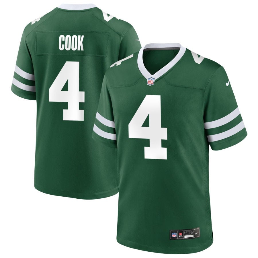 Brady Cook New York Jets 2025 Game Jersey - Legacy Green