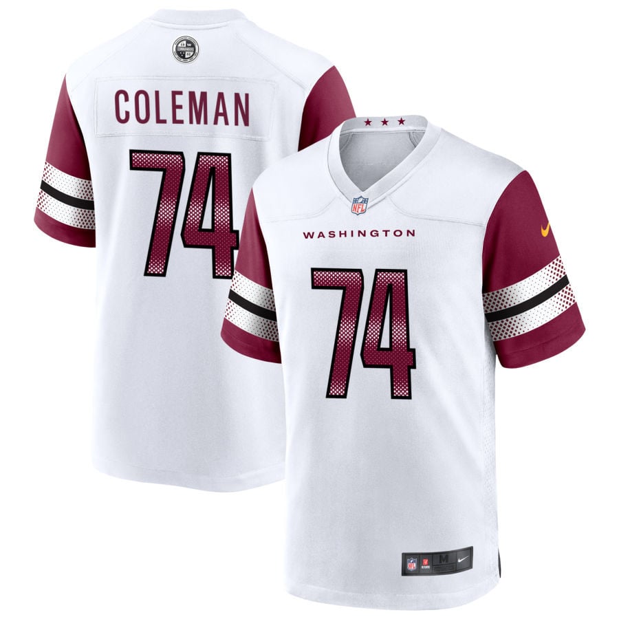 Brandon Coleman Washington Commanders 2025 Game Player Jersey - White