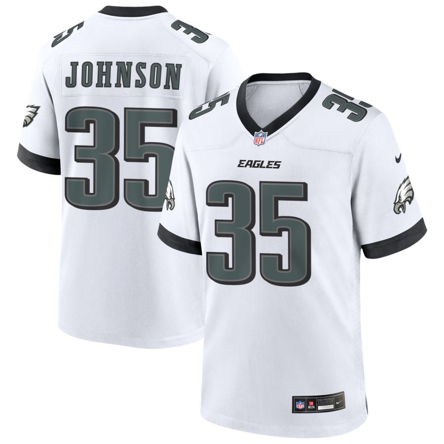 Brandon Johnson Philadelphia Eagles 2025 Game Jersey - White