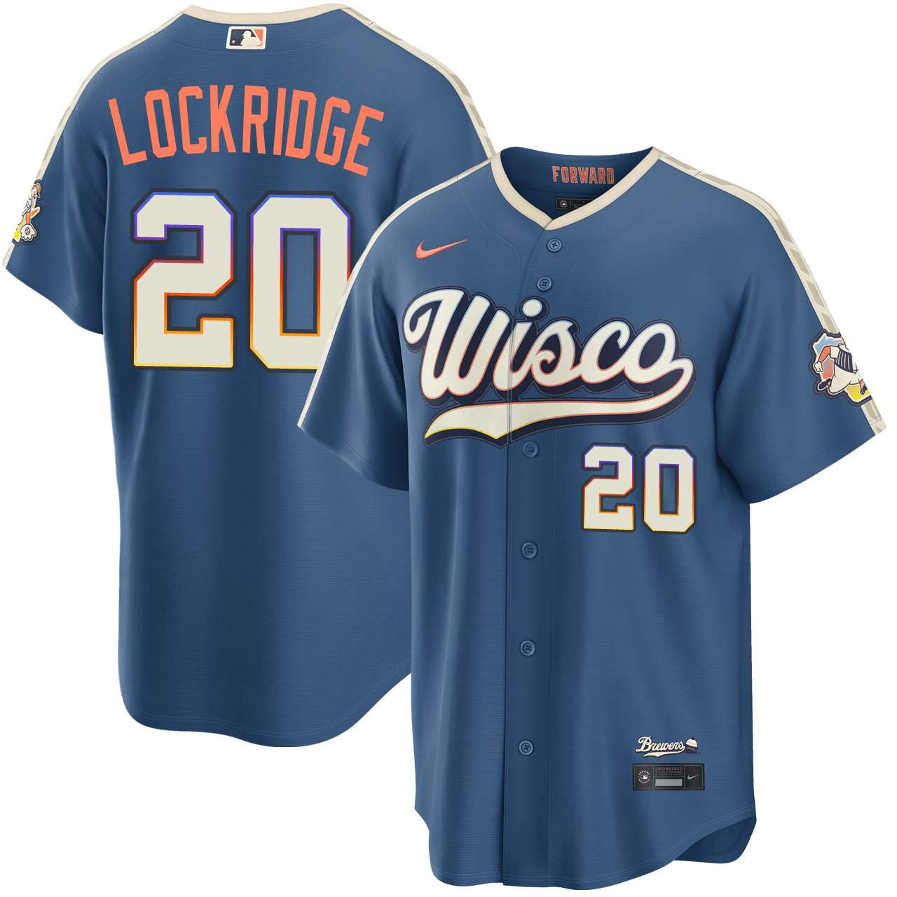 Brandon Lockridge Milwaukee Brewers 2026 City Connect Stadium Jersey - Mineral Blue