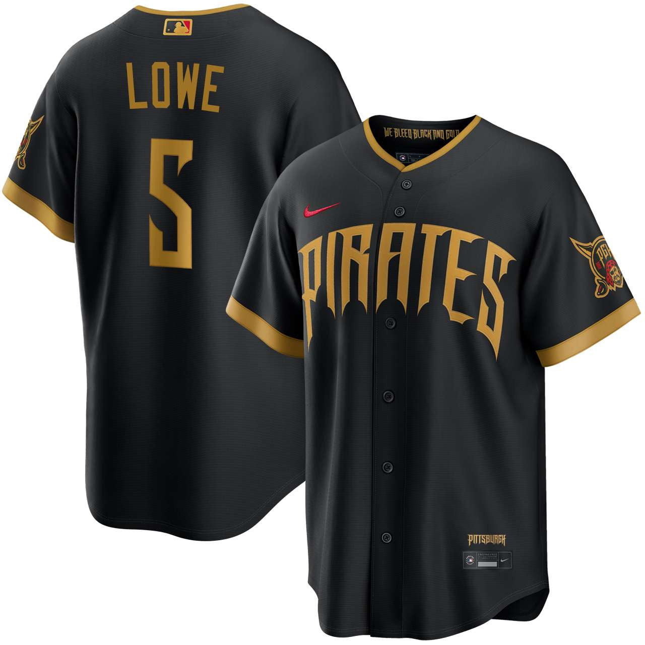 Brandon Lowe Pittsburgh Pirates 2026 City Connect Stadium Jersey - Black