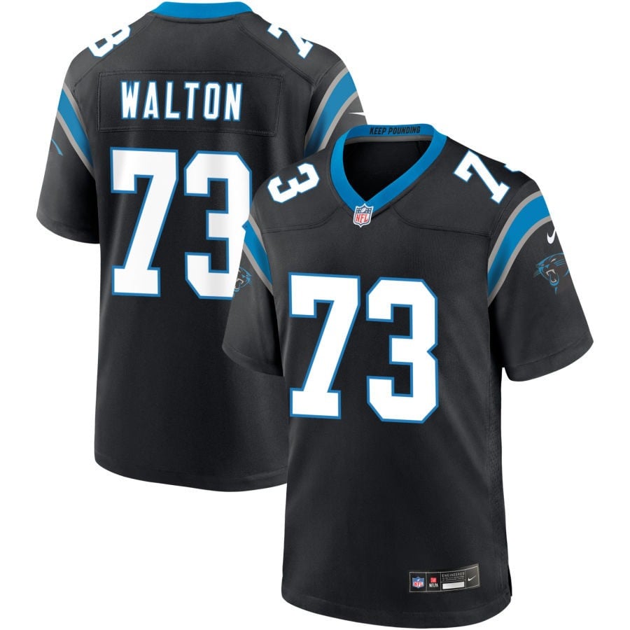 Brandon Walton Carolina Panthers 2025 Game Jersey - Black
