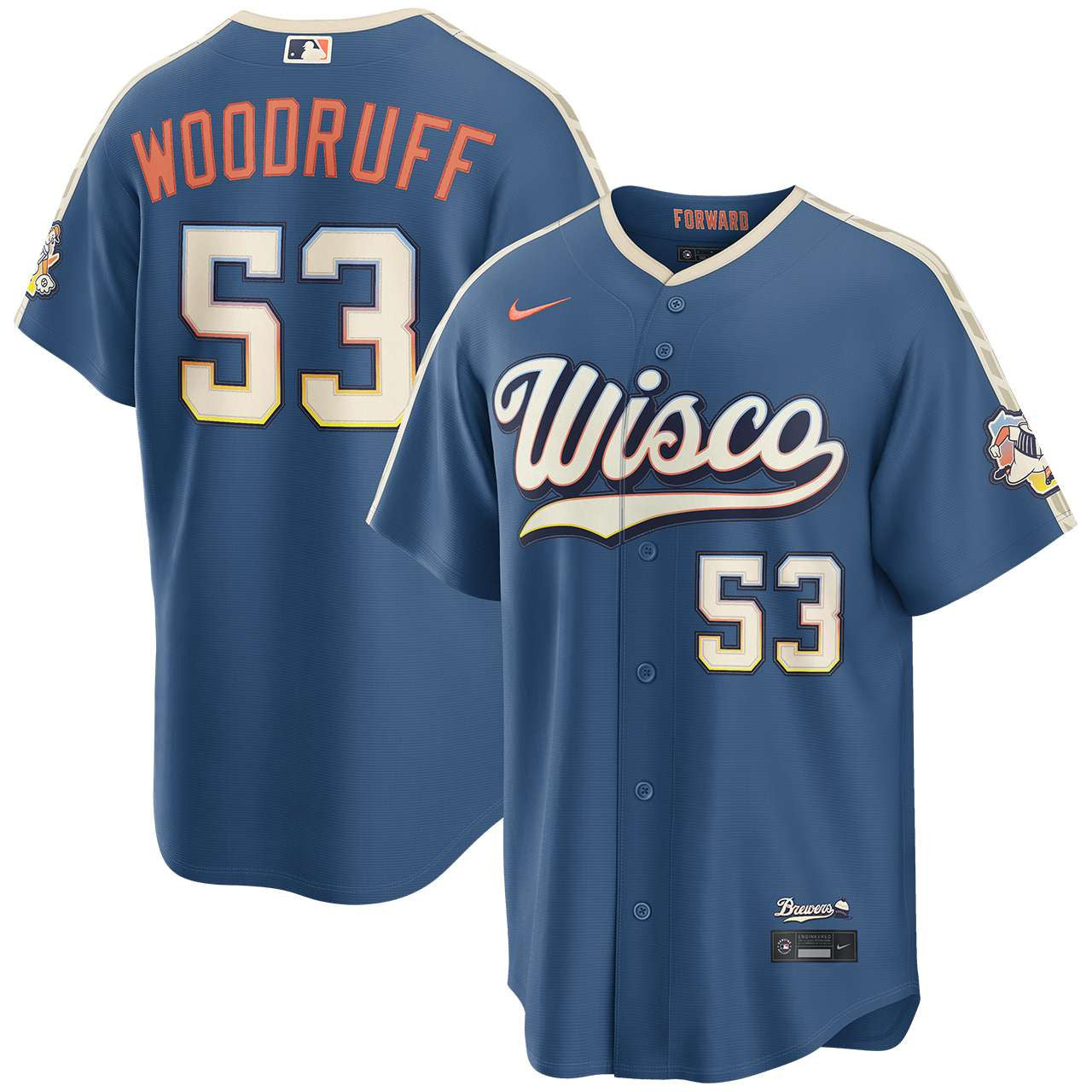 Brandon Woodruff Milwaukee Brewers 2026 City Connect Stadium Jersey - Mineral Blue