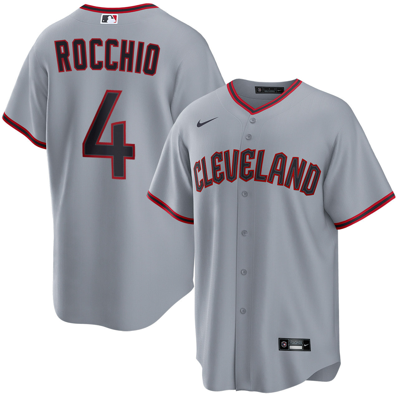 Brayan Rocchio Cleveland Guardians 2026 Road Jersey - Grey