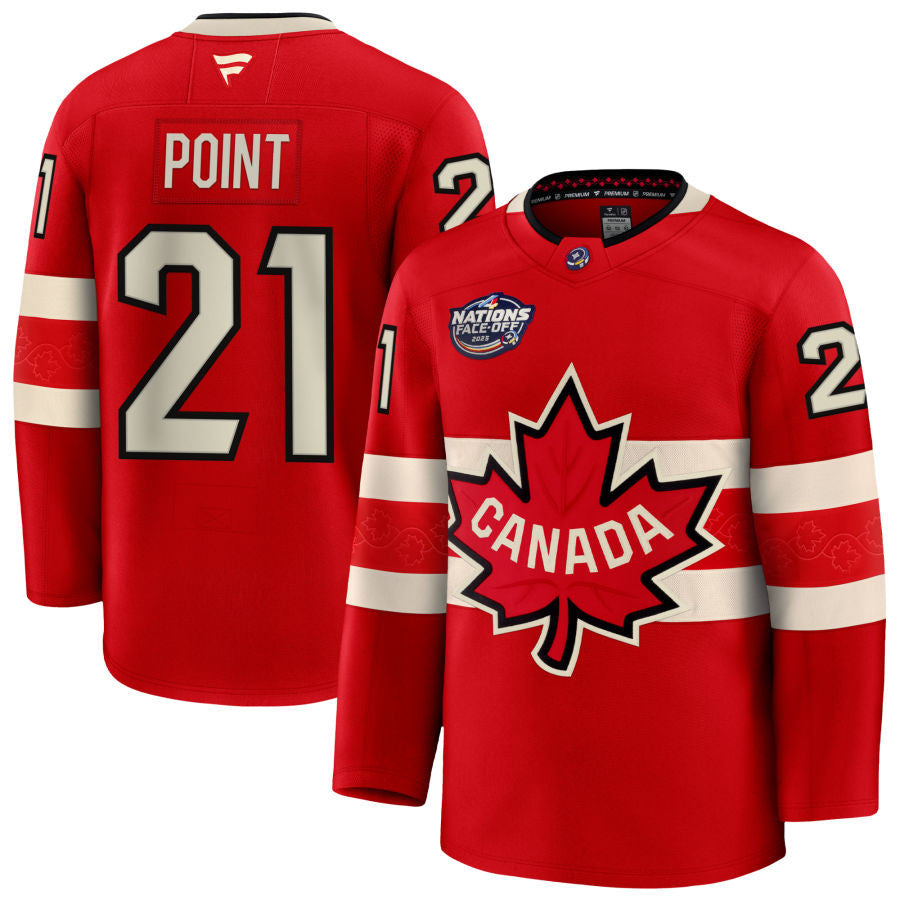 Brayden Point Canada 2025 4 Nations Face-Off Premium Red Jersey