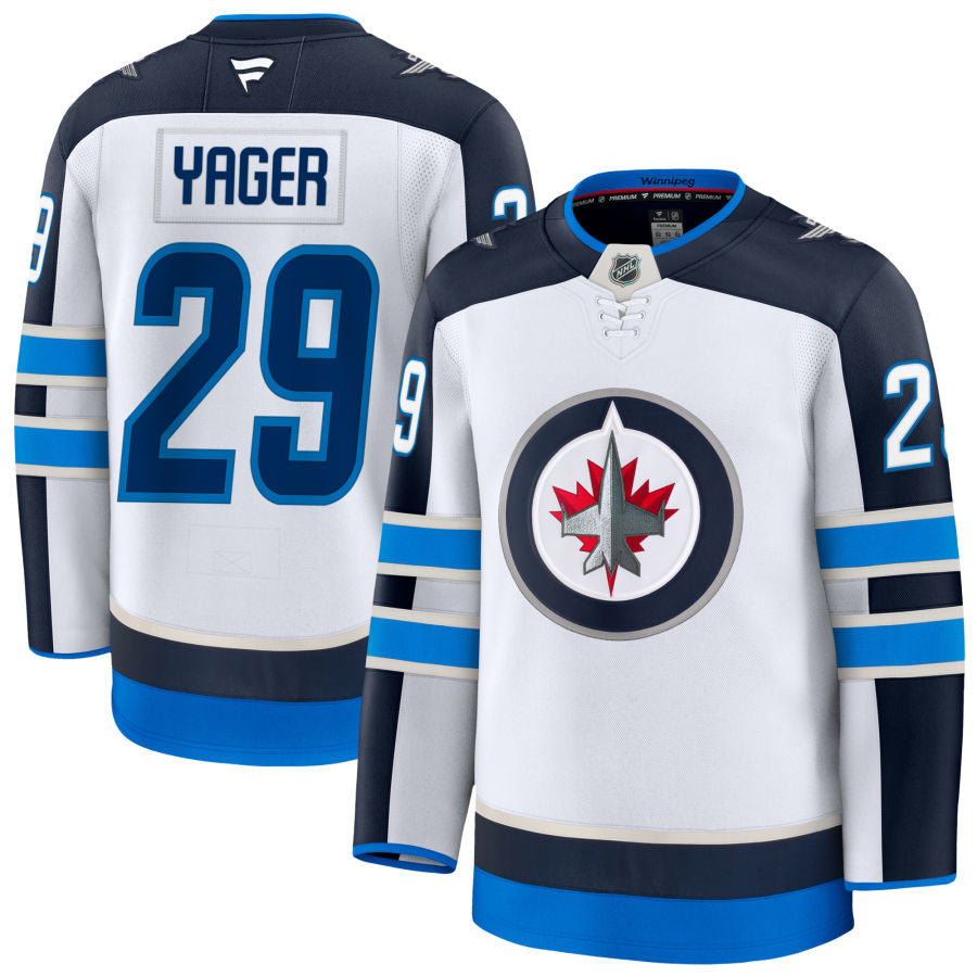 Brayden Yager Winnipeg Jets 2025 Away Jersey - White 1 Brayden Yager Winnipeg Jets 2025 Away Jersey - White
