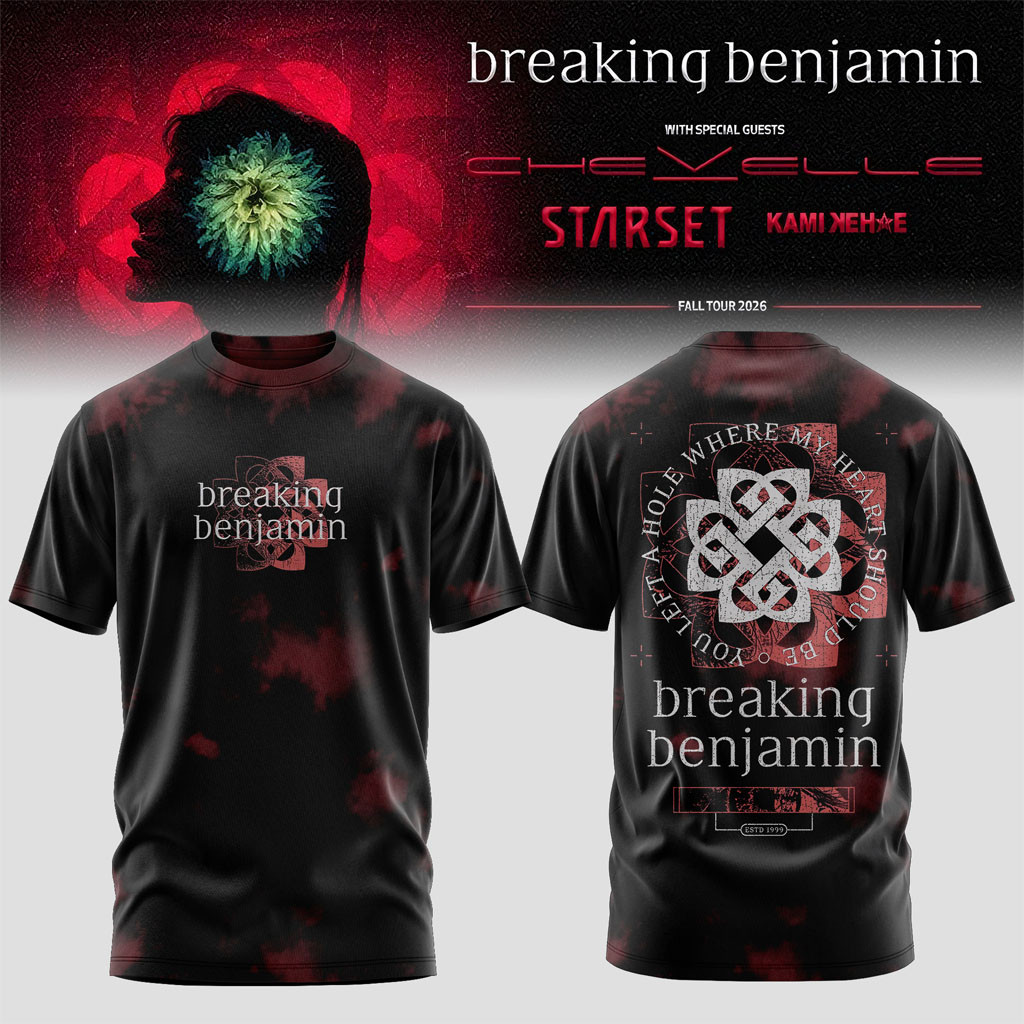 Breaking Benjamin American Tour 2026 T-Shirt Breaking Benjamin Merch Gift For Rock Band Fans