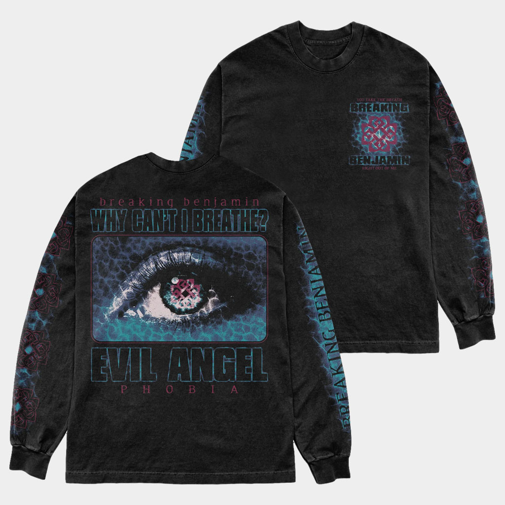 Breaking Benjamin Merch Phobia 20 Year Anniversary Collection 2026 Evil Angel Long Sleeve Shirt