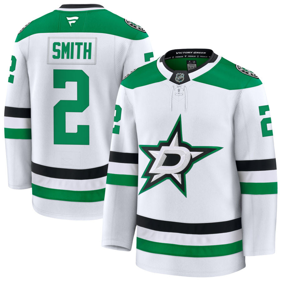 Brendan Smith Dallas Stars 2025 Away Premium Jersey - White 1 Brendan Smith Dallas Stars 2025 Away Premium Jersey - White
