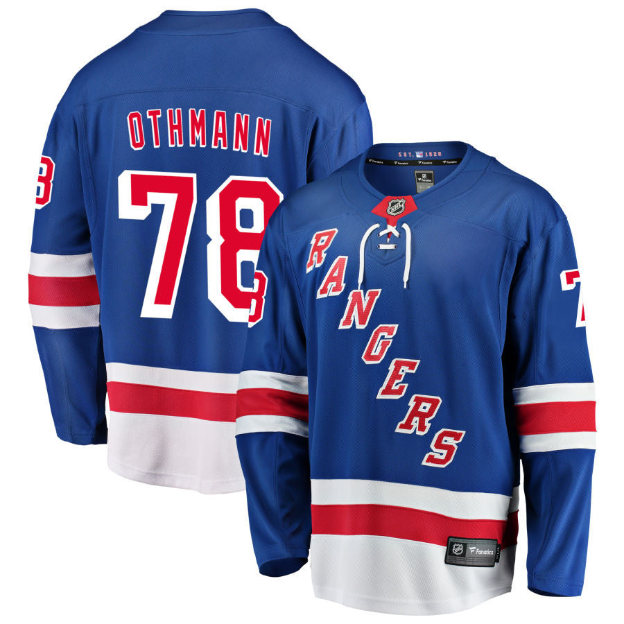 Brennan Othmann New York Rangers 2025 Home Jersey - Royal 1 Brennan Othmann New York Rangers 2025 Home Jersey - Royal