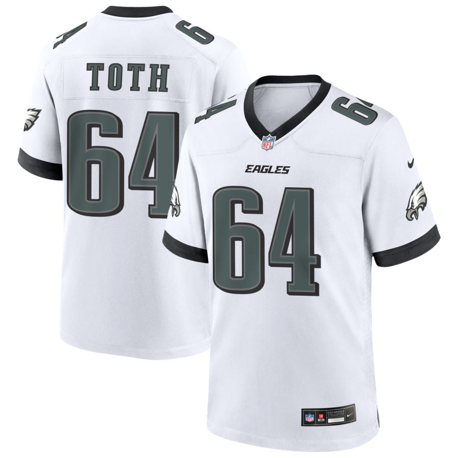 Brett Toth Philadelphia Eagles 2025 Game Jersey - White