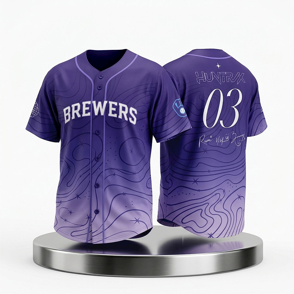 Brewers KPop Demon Hunters HUNTR X 2026 Jersey #03 Milwaukee Brewers Merch Fan Gifts