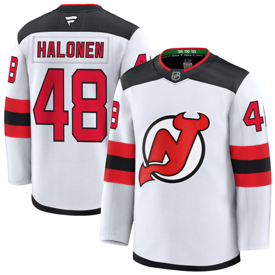 Brian Halonen New Jersey Devils 2025 Away Jersey - White 1 Brian Halonen New Jersey Devils 2025 Away Jersey - White
