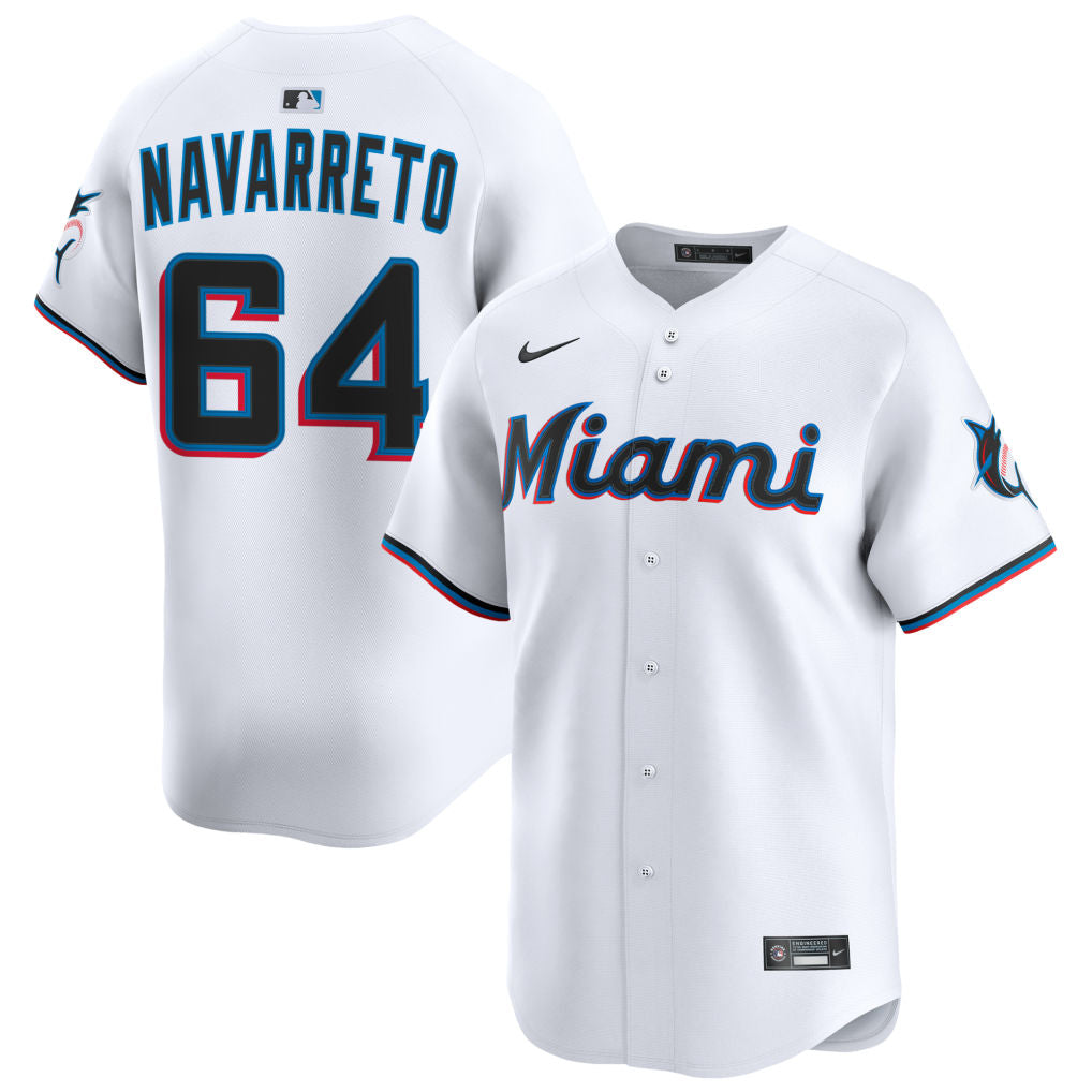 Brian Navarreto Miami Marlins 2026 Home Limited Jersey - White
