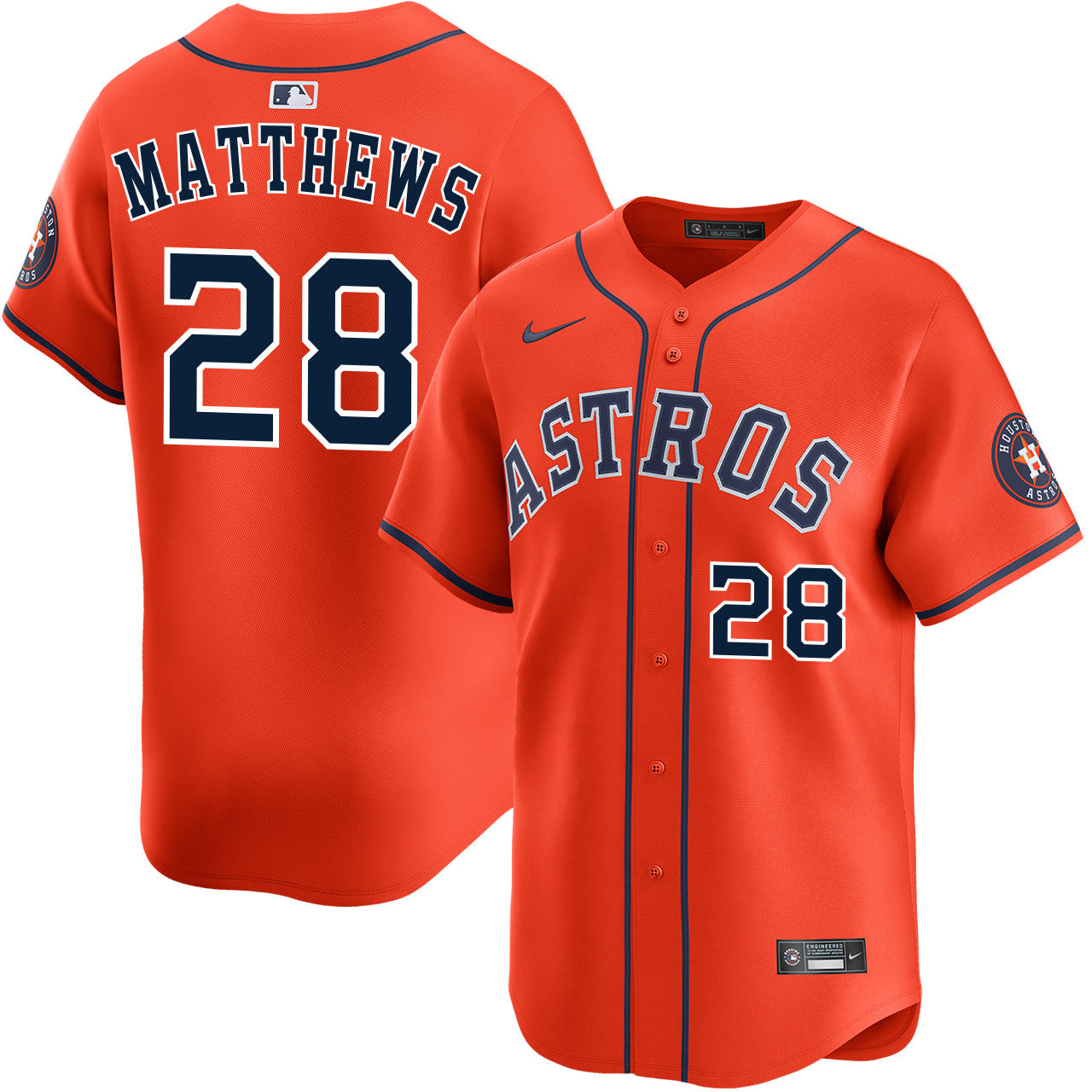 Brice Matthews Houston Astros 2026 Alternate Limited Jersey - Orange