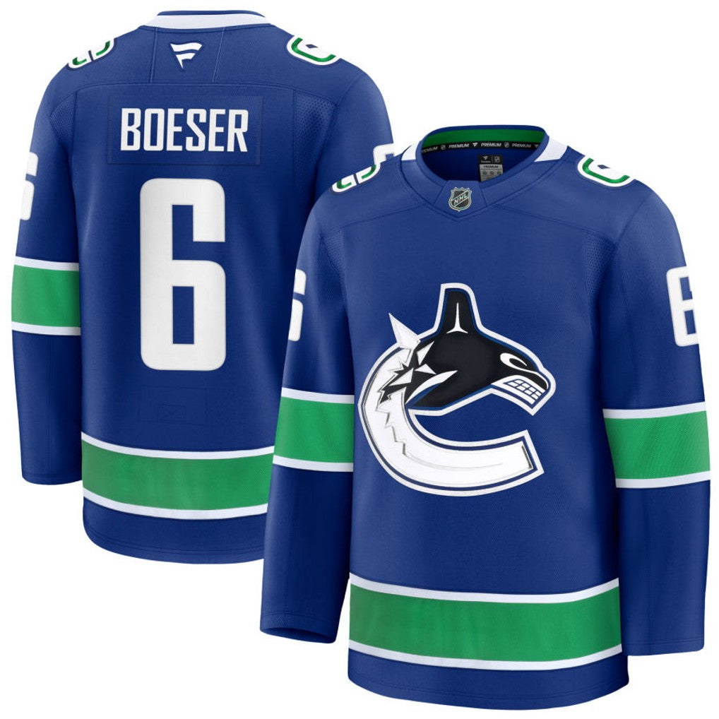 Brock Boeser Vancouver Canucks 2025 Home Premium Jersey - Blue 1 Brock Boeser Vancouver Canucks 2025 Home Premium Jersey - Blue