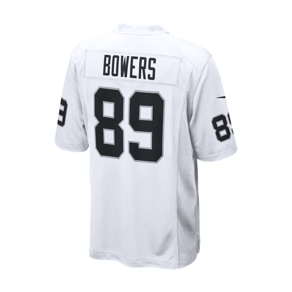 Brock Bowers Las Vegas Raiders 2025 Pro Bowl Patch Game Men Jersey - White - Image 3