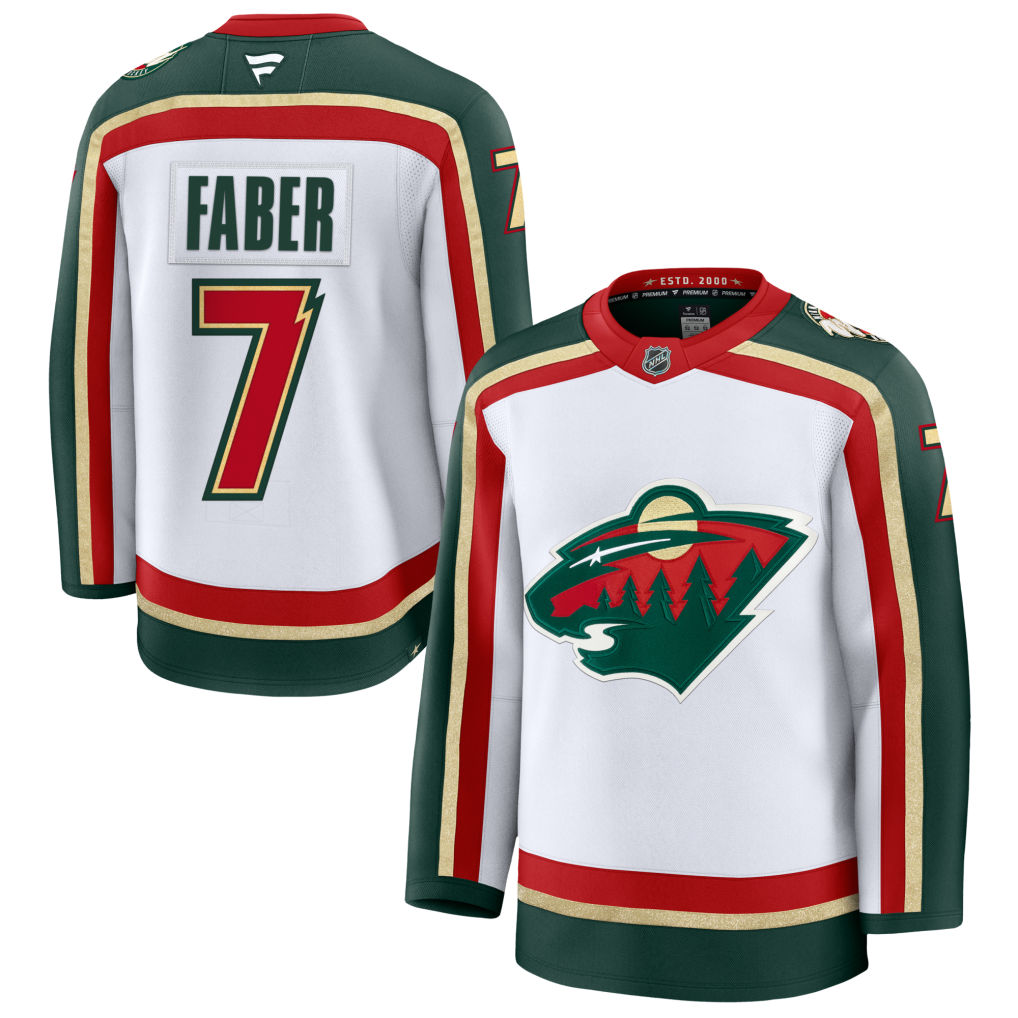 Brock Faber Minnesota Wild 25th Anniversary Premium Jersey - White