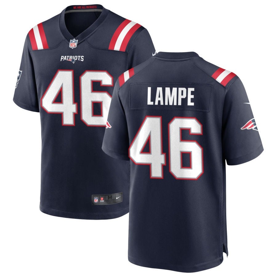 Brock Lampe New England Patriots 2025 Game Jersey - Navy