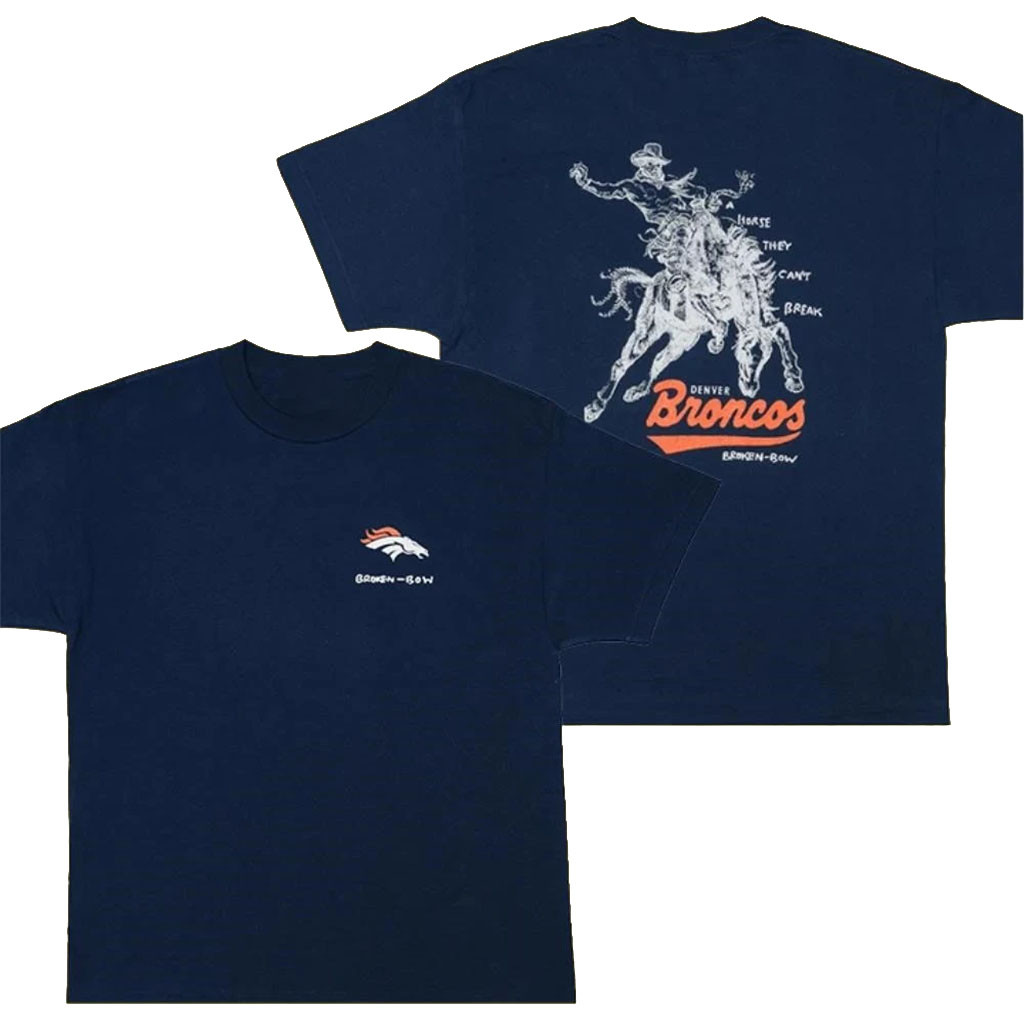 Broken Bow X Denver Broncos Merch Wild Horse T-Shirt Gift Ideas For Football Fans