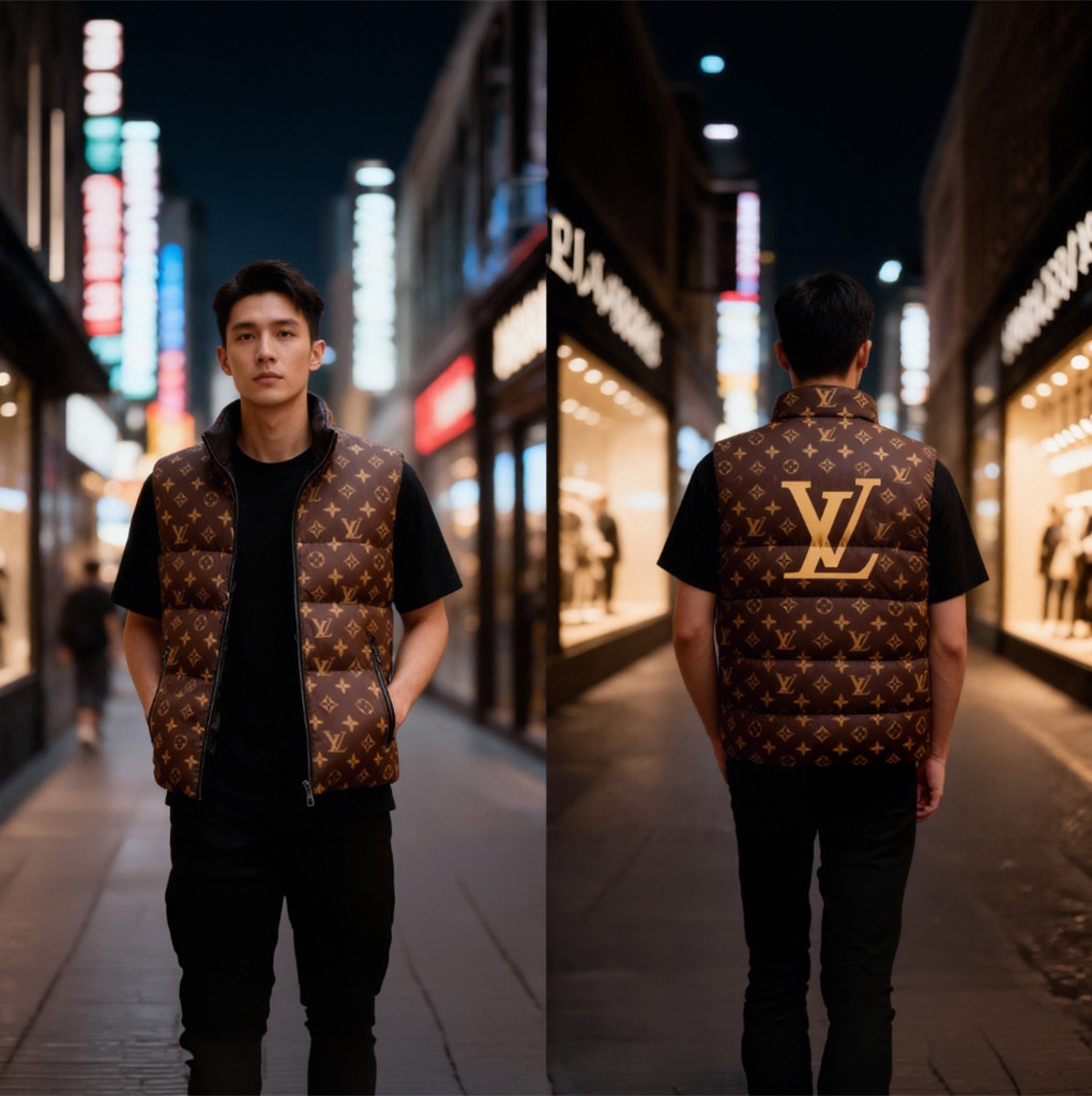 Brown LV Sleeveless Jacket 2026 LV Merch Best Birthday Gifts For Friends