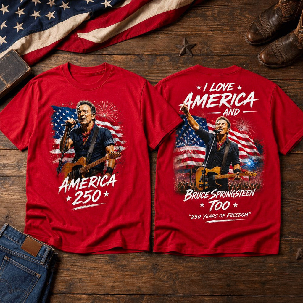 Bruce Springsteen America 250 Years Of Freedom T-Shirt Patriotic Shirt Bruce Springsteen Merch