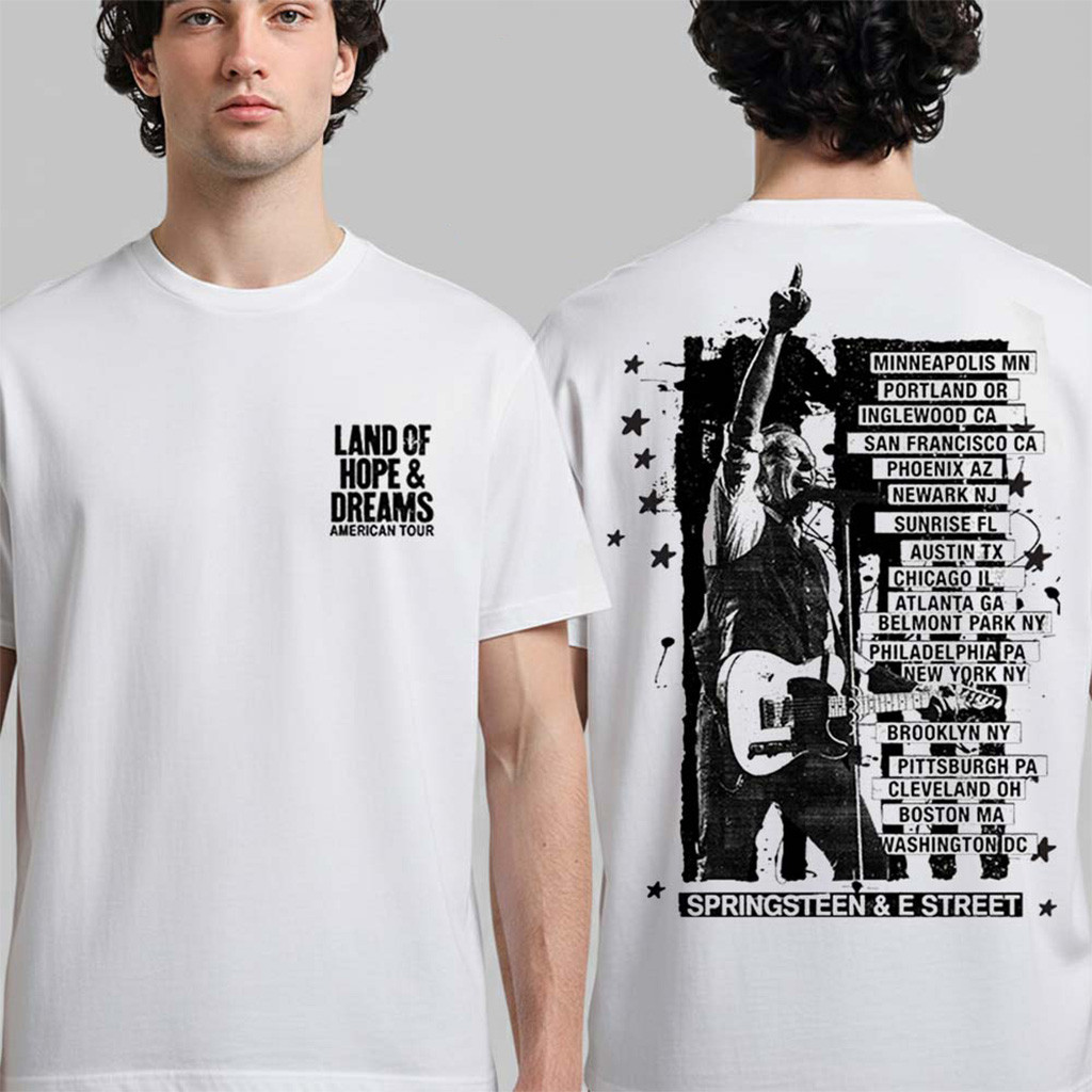 Bruce Springsteen And E Street Land Of Hope And Dreams American Tour 2026 Merch Logo T-Shirt