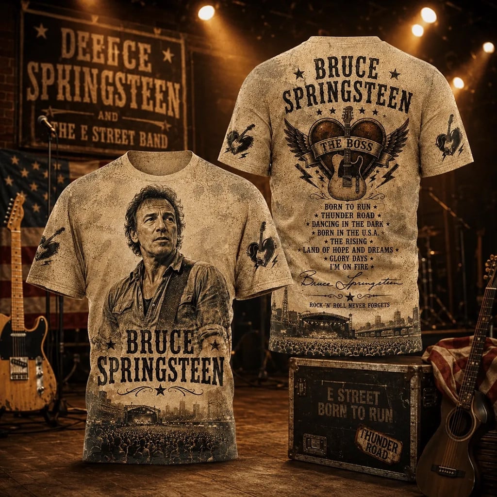 Bruce Springsteen Rock And Roll Never Forgets Timeless T-Shirt 2026 Bruce Springsteen Merch