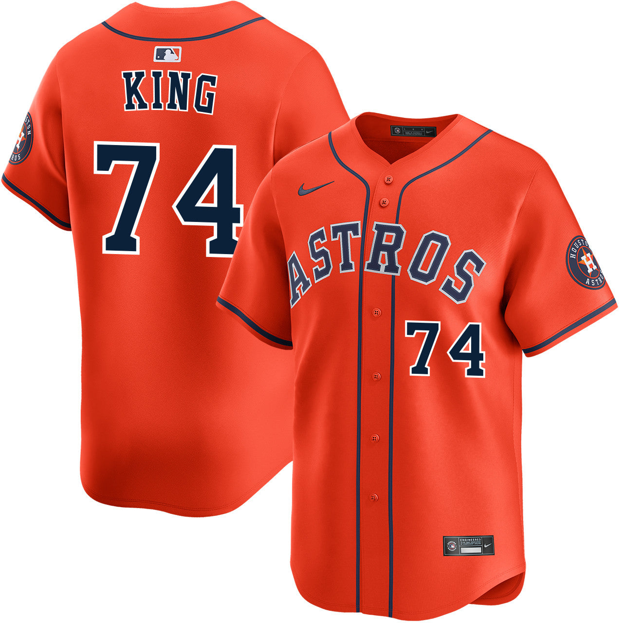 Bryan King Houston Astros 2026 Alternate Limited Jersey - Orange
