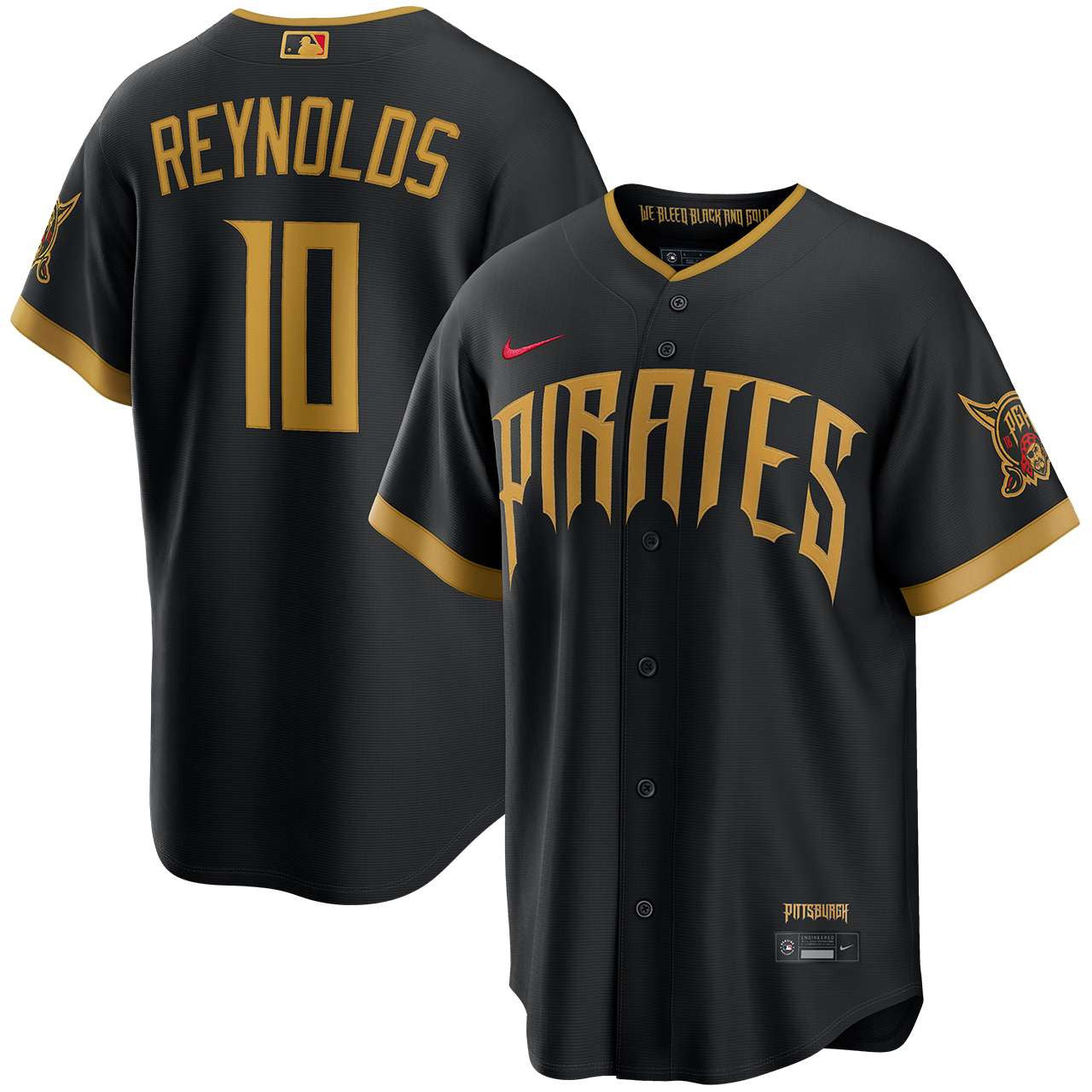 Bryan Reynolds Pittsburgh Pirates 2026 City Connect Stadium Jersey - Black
