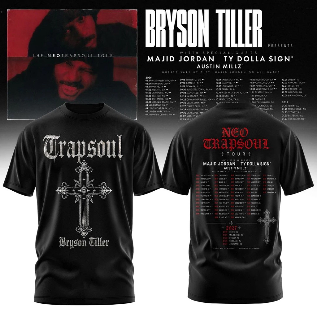 Bryson Tiller The Neo Trapsoul Tour 2026 T-Shirt Bryson Tiller Merch Special Birthday Gifts For Dad
