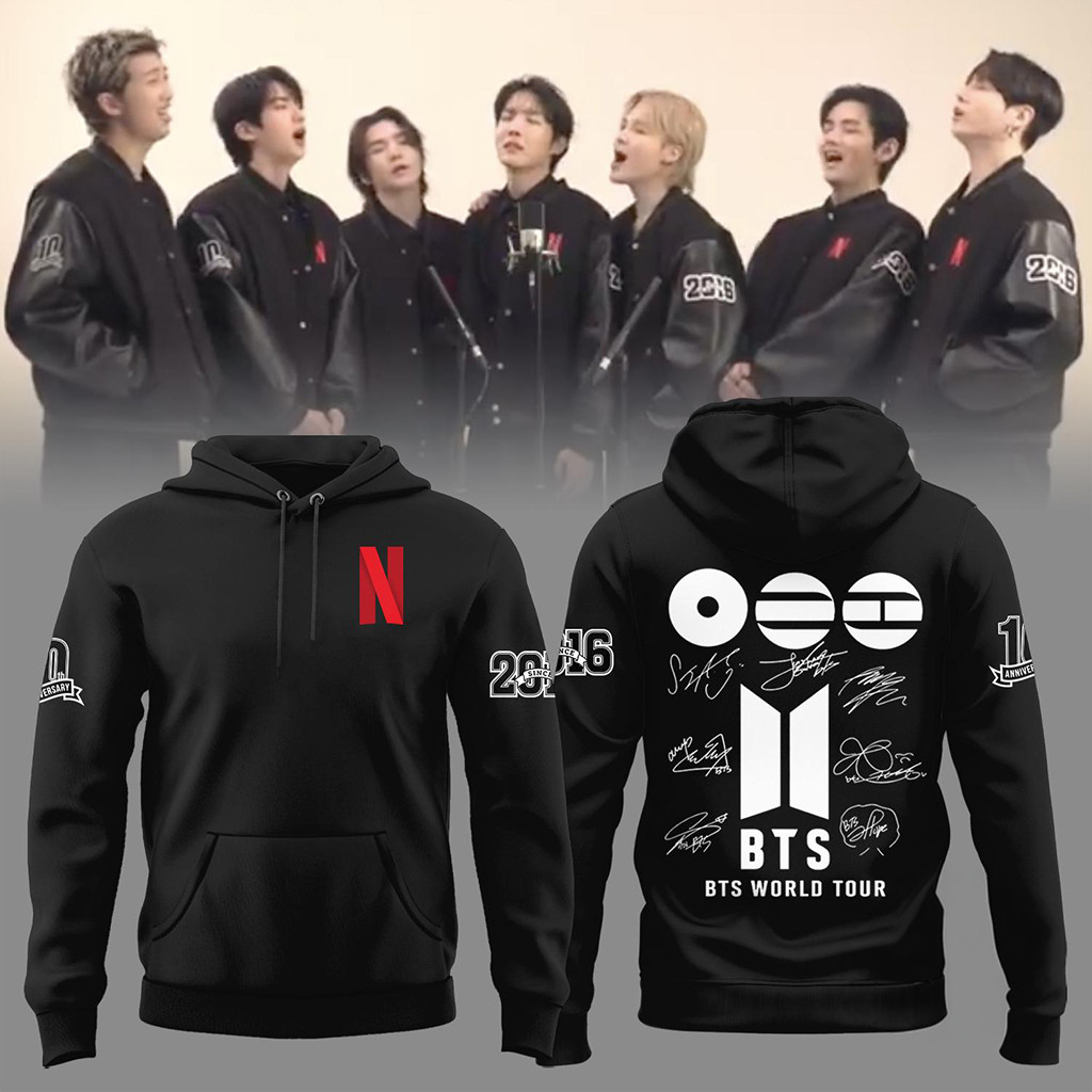 BTS 10th Anniversary World Tour Signatures Hoodie BTS Merch Gifts For Kpop Fans