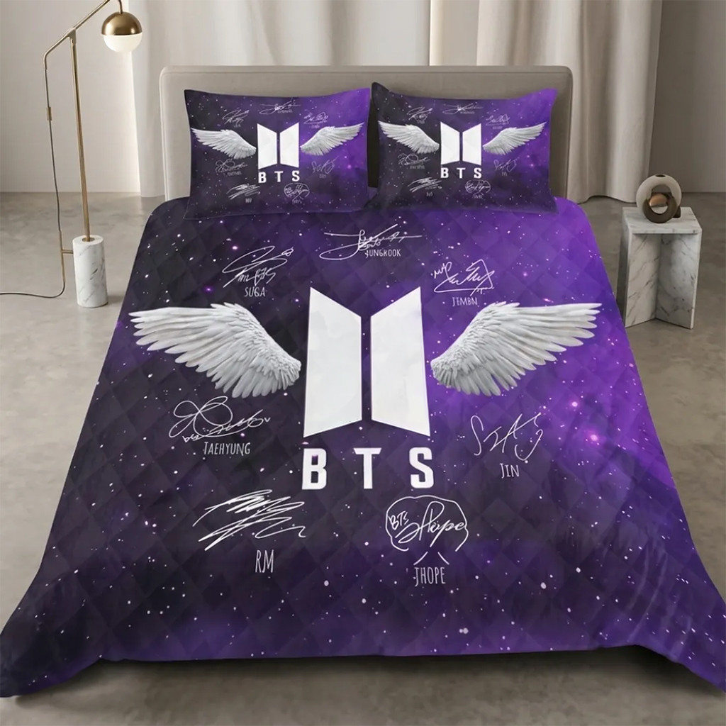 BTS Love Myself Army Forever Bedding Set BTS Concert 2026 Merch Gift For Army Fans