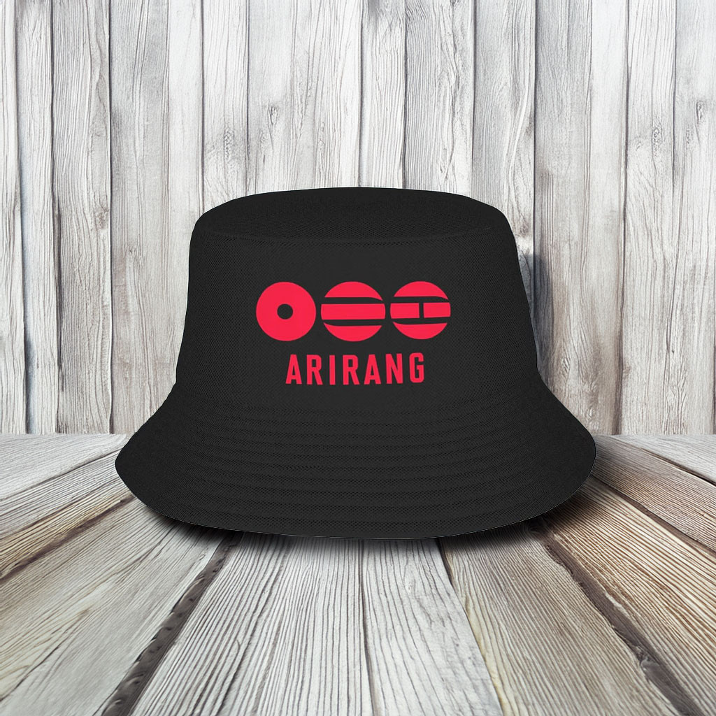 BTS Merch 2026 Arirang Bucket Hat ARIRANG BTS World Tour Minimal Logo Hat Gifts For Kpop Fans
