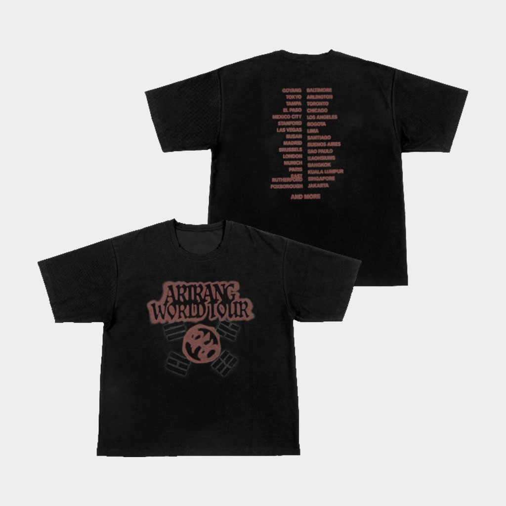 BTS Merch Arirang 2026 BTS Arirang World Tour T-Shirt Black US Ver Shirt Kpop Gear Gifts