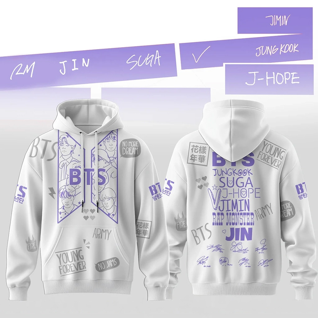 BTS World Tour Hoodie Signature BTS Tour Merch Arirang 2026 Best Gifts For Kpop Fans