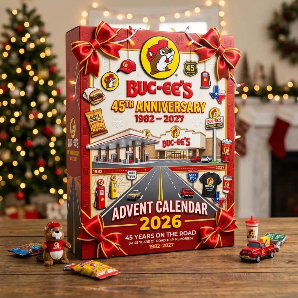 Buc Ee's 45th Anniversary Advent Calendar 45 Years On The Road Christmas Ornament Buc Ee's Merch