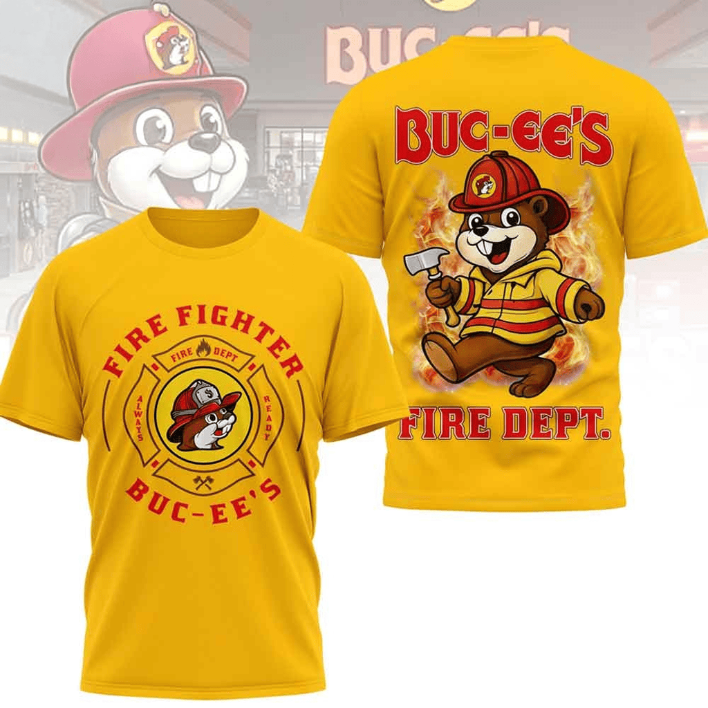 Buc-ee's Firefighter Fire Dept Graphic T-Shirt Buc-ee's Merch Gifts For Firefighter