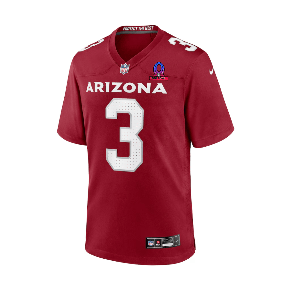 Budda Baker Arizona Cardinals 2025 Pro Bowl Patch Game Men Jersey - Cardinal - Image 2