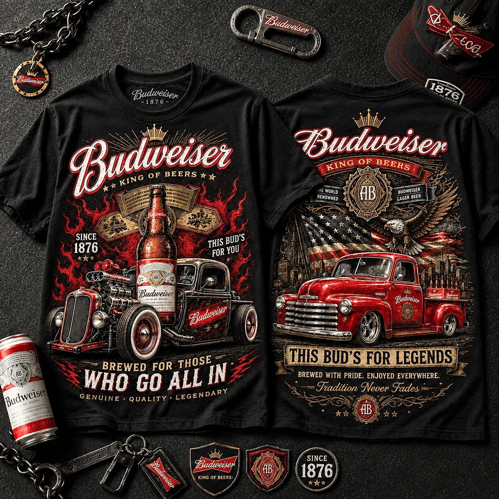 Budweiser King Of Beers Vintage Truck T-Shirt Beer Lover Shirt Best Gifts For Brother