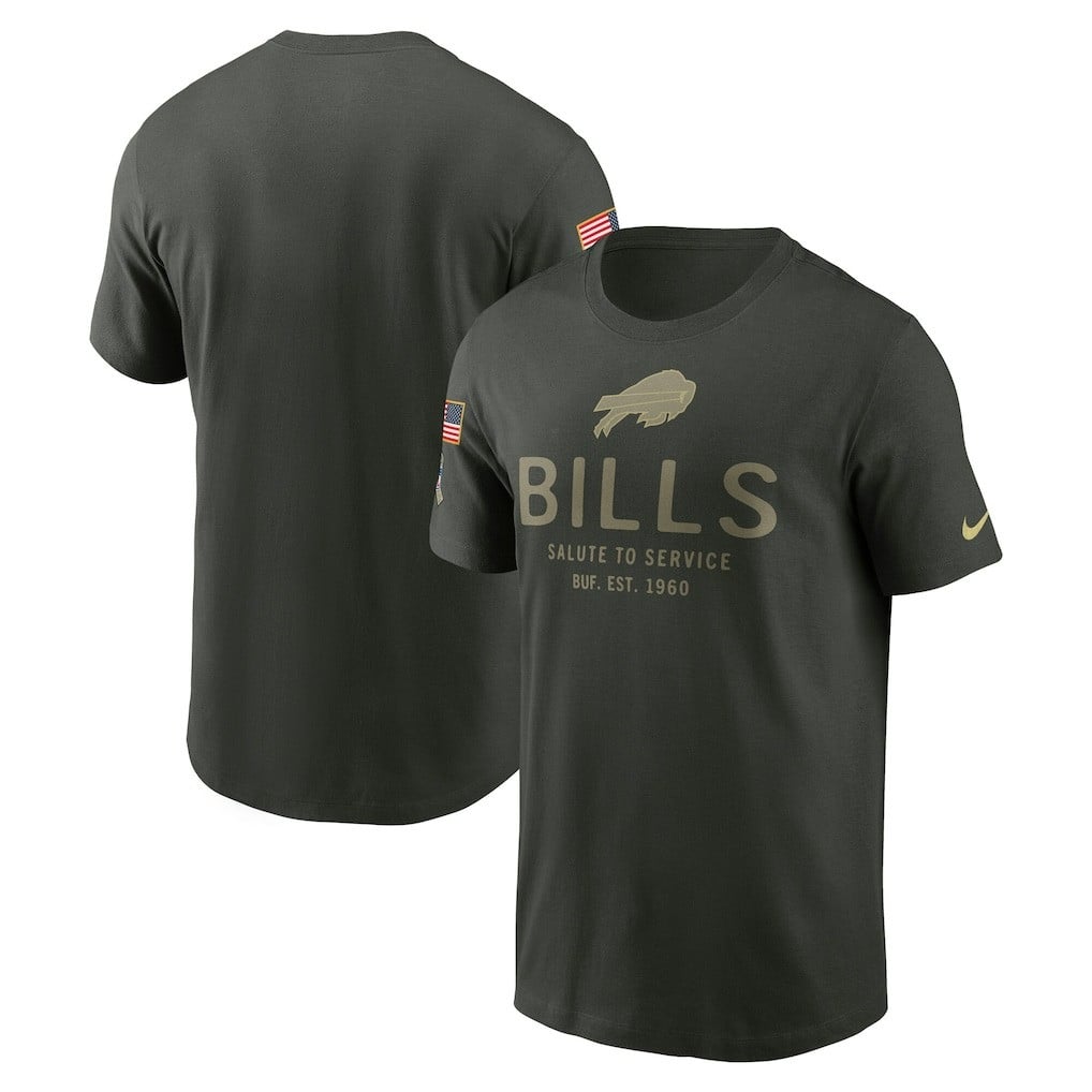 Buffalo Bills 2025 Salute to Service Sideline Primary Edge Dri-FIT T-Shirt - Forest Green