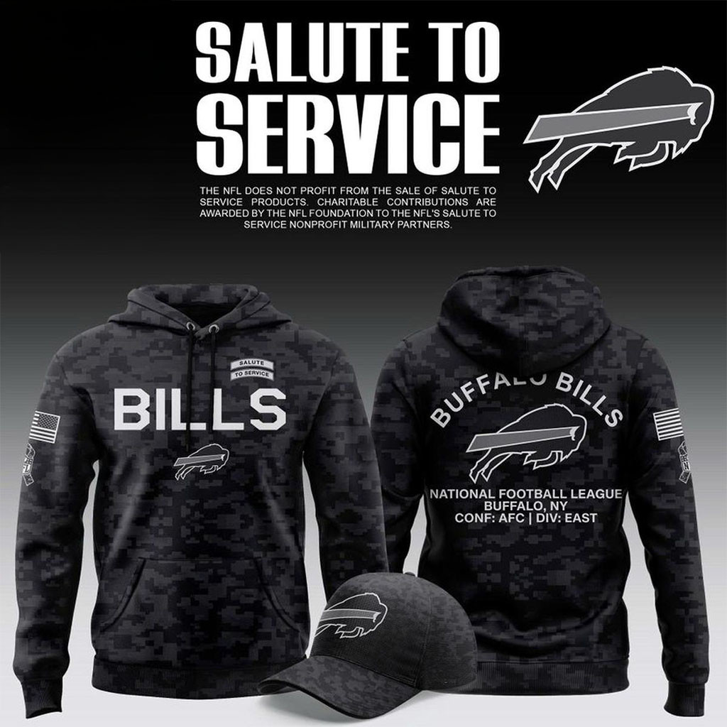 Buffalo Bills 2026 Salute To Service Camo Hoodie Buffalo Bills Merch Present For Football Lover